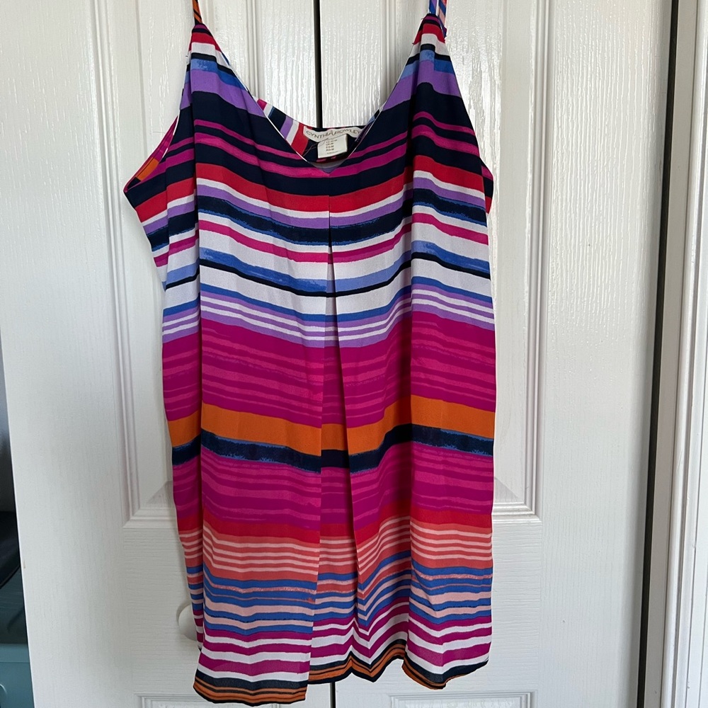 Multicolored striped tank top
